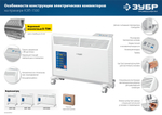 ЗУБР ПРО серия 1.5 кВт, электрический конвектор, Профессионал (КЭП-1500)