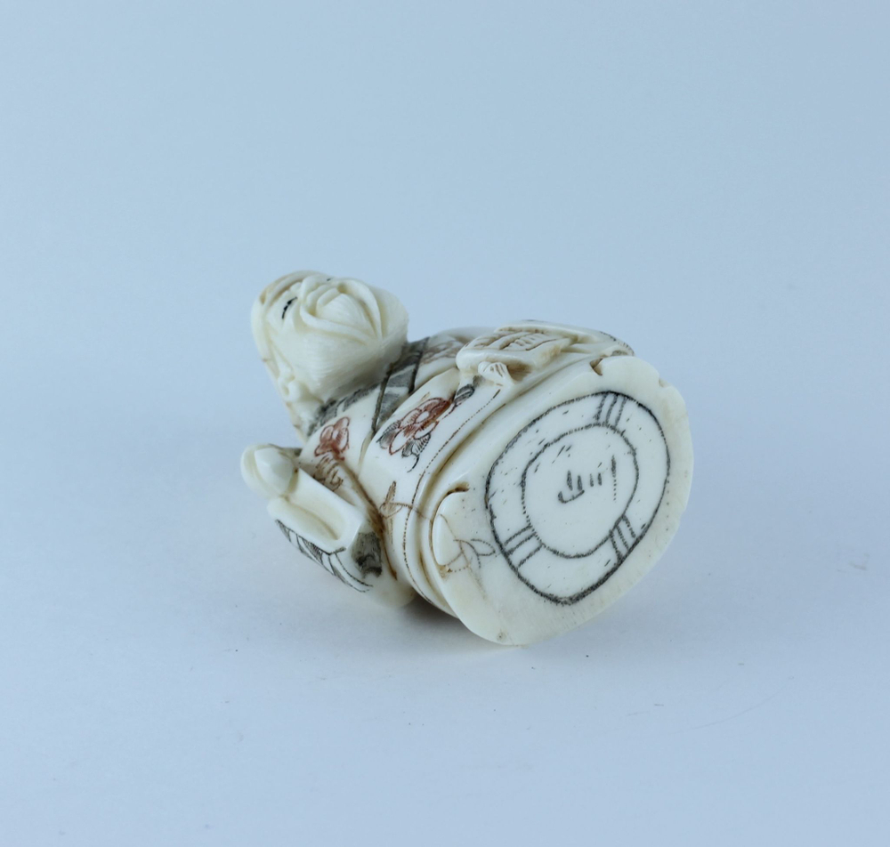 Эксклюзивная нэцкэ Дзюродзин с волшебной метелкой и веером