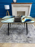 Кухонный раздвижной стол "Премьер", сатин