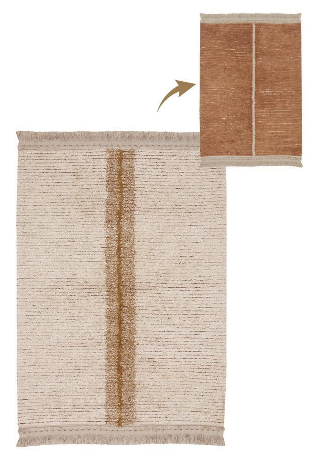 Двусторонний стираемый ковер Lorena Canals Duetto Toffee M (140 x 200 см)