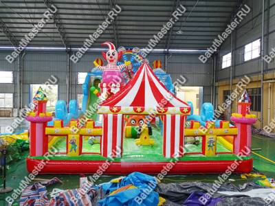 Коммерческий надувной батут "Парк развлечений" 18*8*8 м