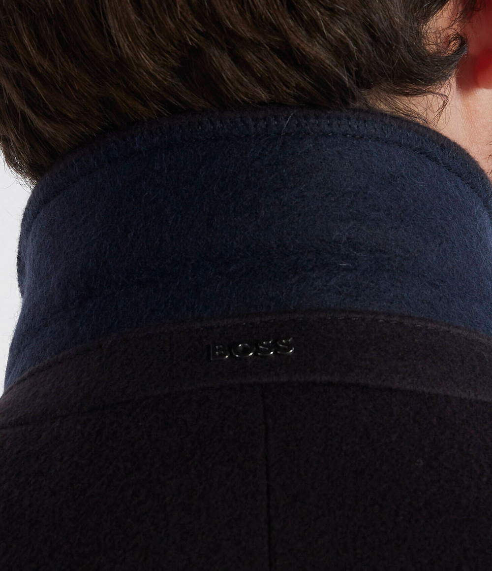 Хлопковое пальто 2в1 h hyde bib BOSS BLACK - темно-синий(50502250)