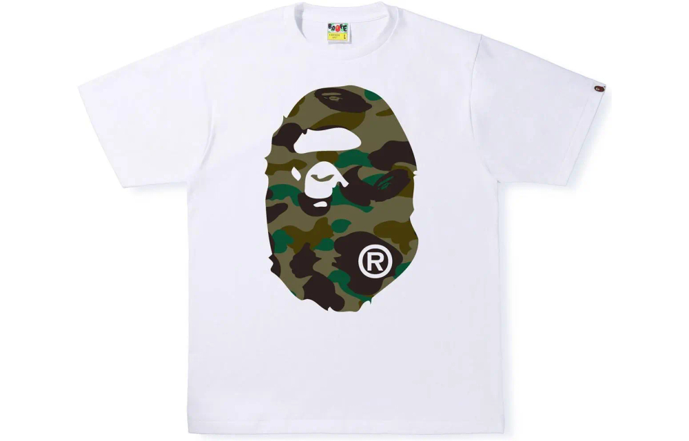 A Bathing Ape Sta Camo Big Ape Head Tee