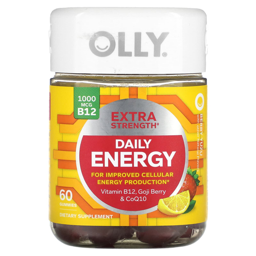 OLLY, Daily Energy, со вкусом ягод и юдзу, 60 жевательных мармеладок