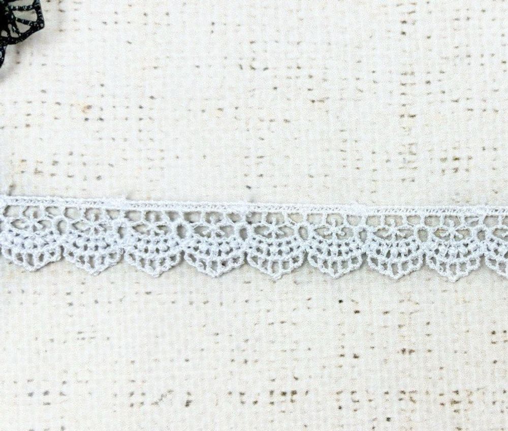 Кружево плетёное, ш. 1,5 см, белый