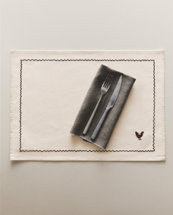 Zara Home сервировочная салфетка из хлопка, вышивка, 50 35 см · 7291/023