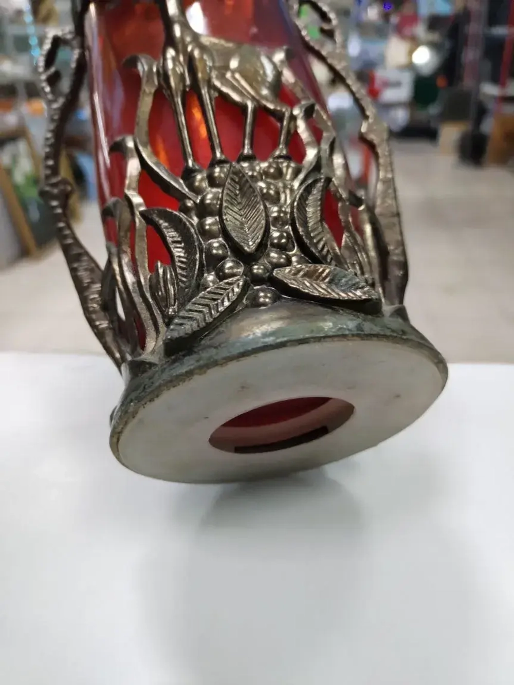 Ваза стекло олени завод Авангард СССР