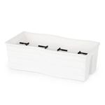 Кашпо на перила 585х200 большое (белый)