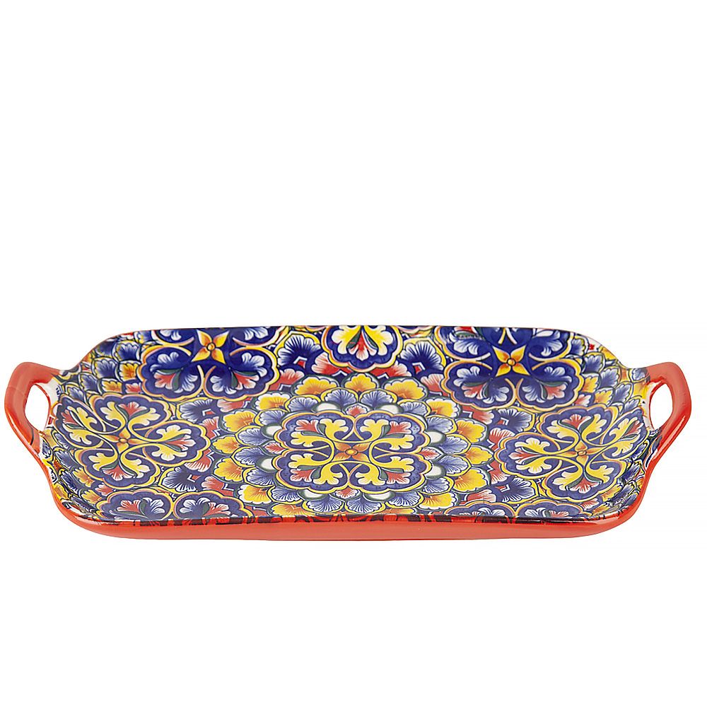 Поднос с ручками " " (красный) 29х16х3см (min6) (транспортная упаковка)