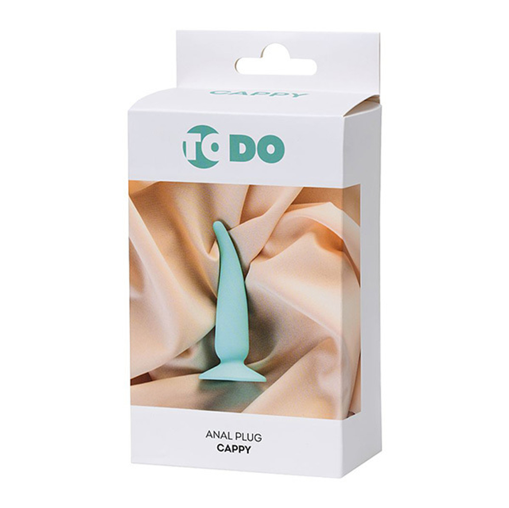 Мятная силиконовая анальная пробка 12,5см ToyFa ToDoСappy 357001