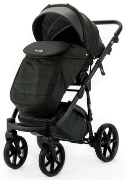 Детская коляска Adamex Nola Natura 2 в 1 N-12-FOREST (Т.ЗЕЛЕН + Т.ЗЕЛЕН. КОЖА)