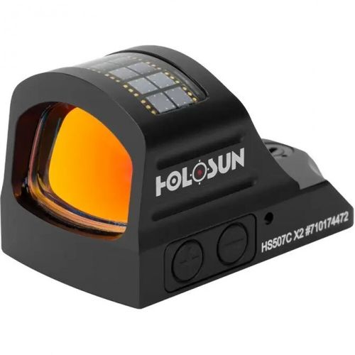 Коллиматорный прицел HOLOSUN HS507C X2, компактный (открытый, 2 МОА, 3 метки зеленая, без кронштейна)