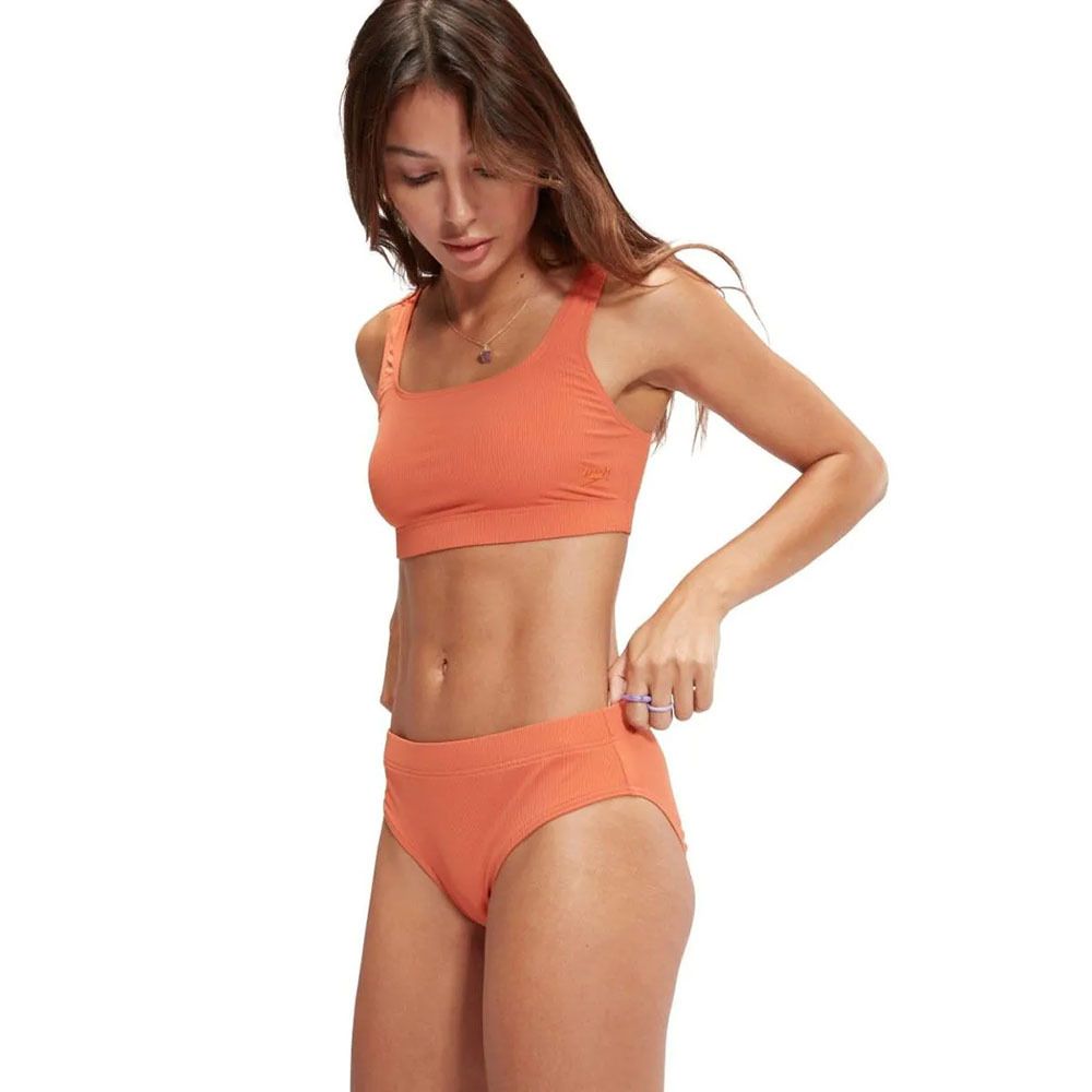 Купальник SPEEDO Textured Deep U-Back Bikinis,8-00387516588, размер 32, российский размер 44, полиэстер, ПБТ