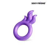Фиолетовое эрекционное кольцо с язычками пламени