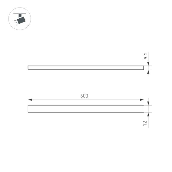 Трековый светодиодный светильник Arlight Mag-Microcosm-Strip-L600-10W Day4000 043268