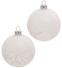 Элита НФШ-1357 Набор ел.украшений Шар 2шт «Снежная фантазия» 80 мм