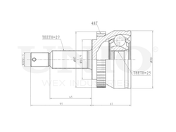 ШРУС внешний UNIO CVJ-20044