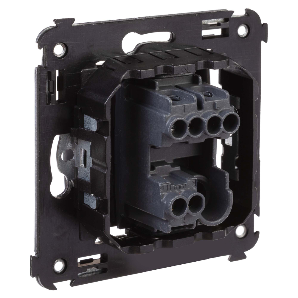 Переключатель одноклавишный в стену, "Avanti", "Черный матовый"