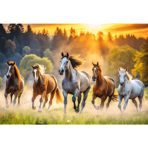 Pazl \ Puzzle \ Пазлы Puzzles - "1500" - Wild horses