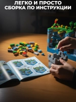 Конструктор Майнкрафт Голубая крепость 898 деталей