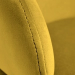 Стул-полукресло Emil горчичный с золотыми ножками