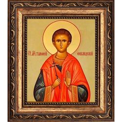 Тимофей Фиваидский чтец мученик . Икона на холсте.