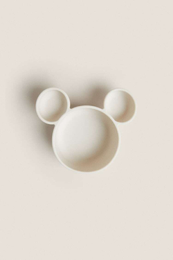 ZARA HOME СИЛИКОНОВАЯ ТАРЕЛКА МИККИ МАУС © DISNEY, КРЕМОВЫЙ