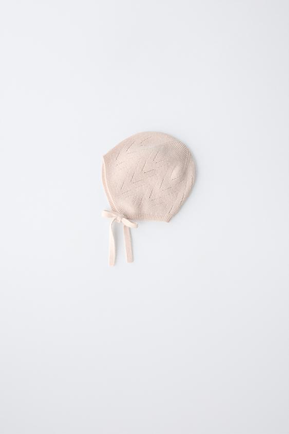 ZARA ЧЕПЧИК ИЗ ХЛОПКА И ШЕРСТИ, СВЕТЛО-БЕЖЕВЫЙ