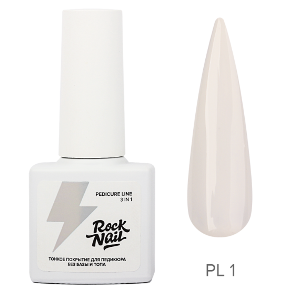 RockNail Однофазный Гель-лак Pedicure Line 01 French and Go, 6 мл