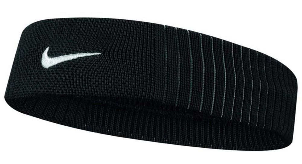 Повязка на голову теннисная Nike Dri-Fit Reveal Headband - black/dark grey/white