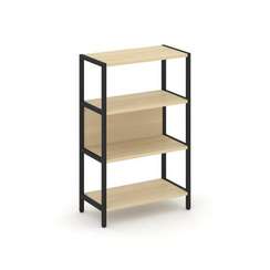 Shelf System Односекционный стеллаж трехярусный SN.STM-311 Акация Лорка/Металл Черный 810*400*1246