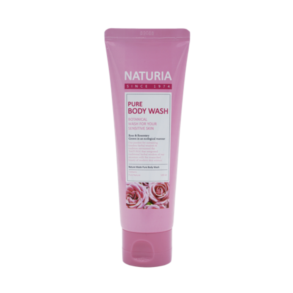 EVAS Naturia Pure Body Wash Rose & Rosemary гель для душа с нежным ароматом розовой воды, смешанной с лепестками жасмина и розмарином