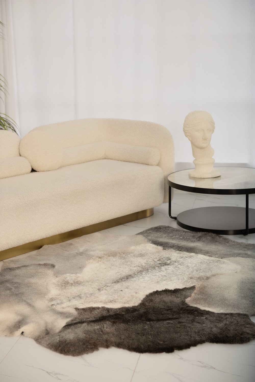 Ковер Мосси стриженный светло-серый