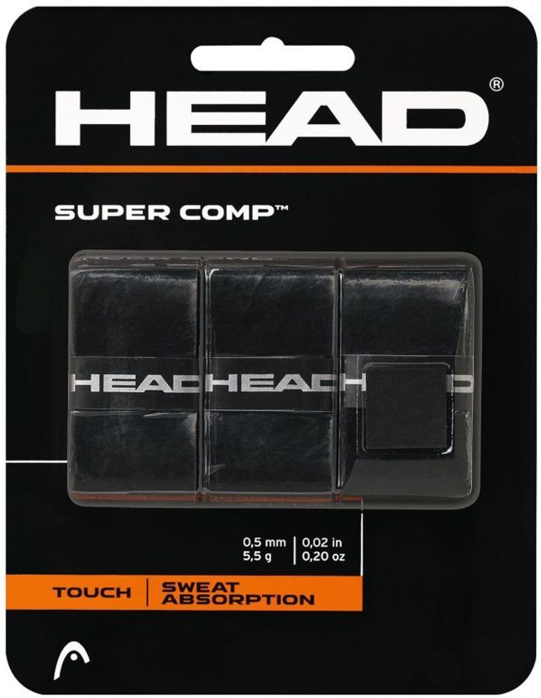 Намотки теннисные Head Super Comp black 3P