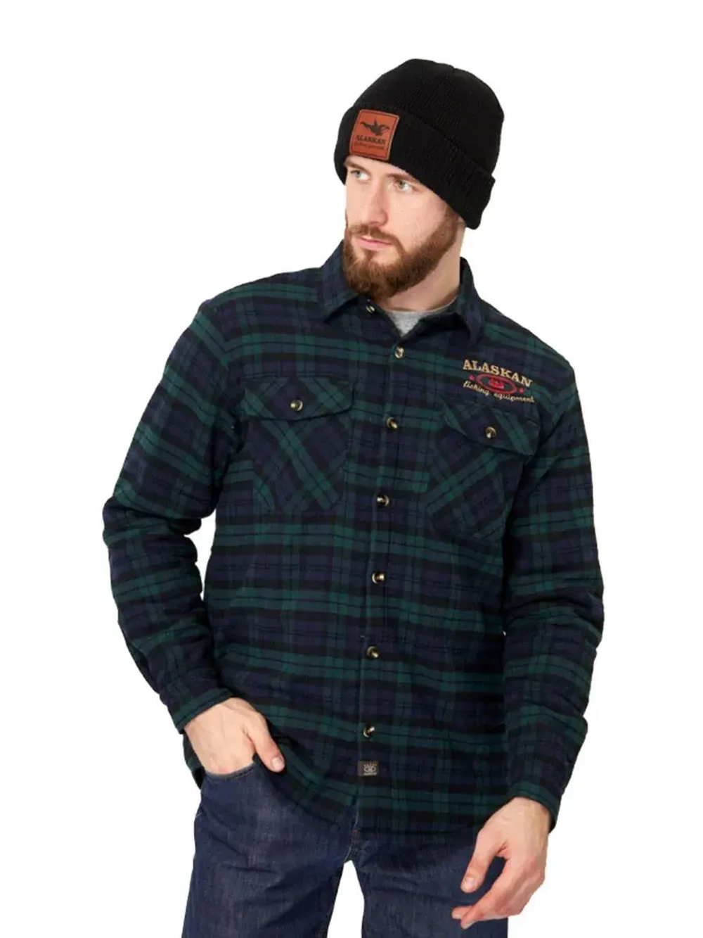 Рубашка мужская в клетку теплая с длинным рукавом  XXL