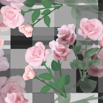 Нежные розы на квадратах