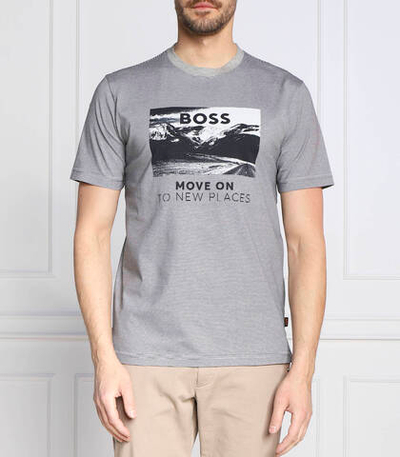 футболка teestripe BOSS ORANGE - серый(50483484)