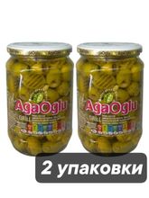 Оливки зеленые AgaOglu на гриле 670 г x 2 шт