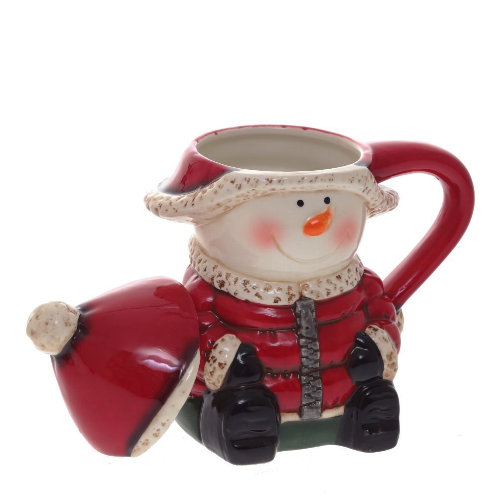 GAEM Кружка с крышкой "Снеговик", 500 мл, L14 W10 H17 см, 2в.