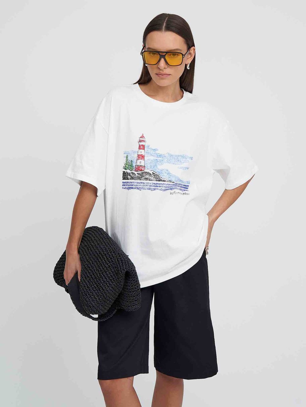 Футболка Kefirmaykifer Маяк белая