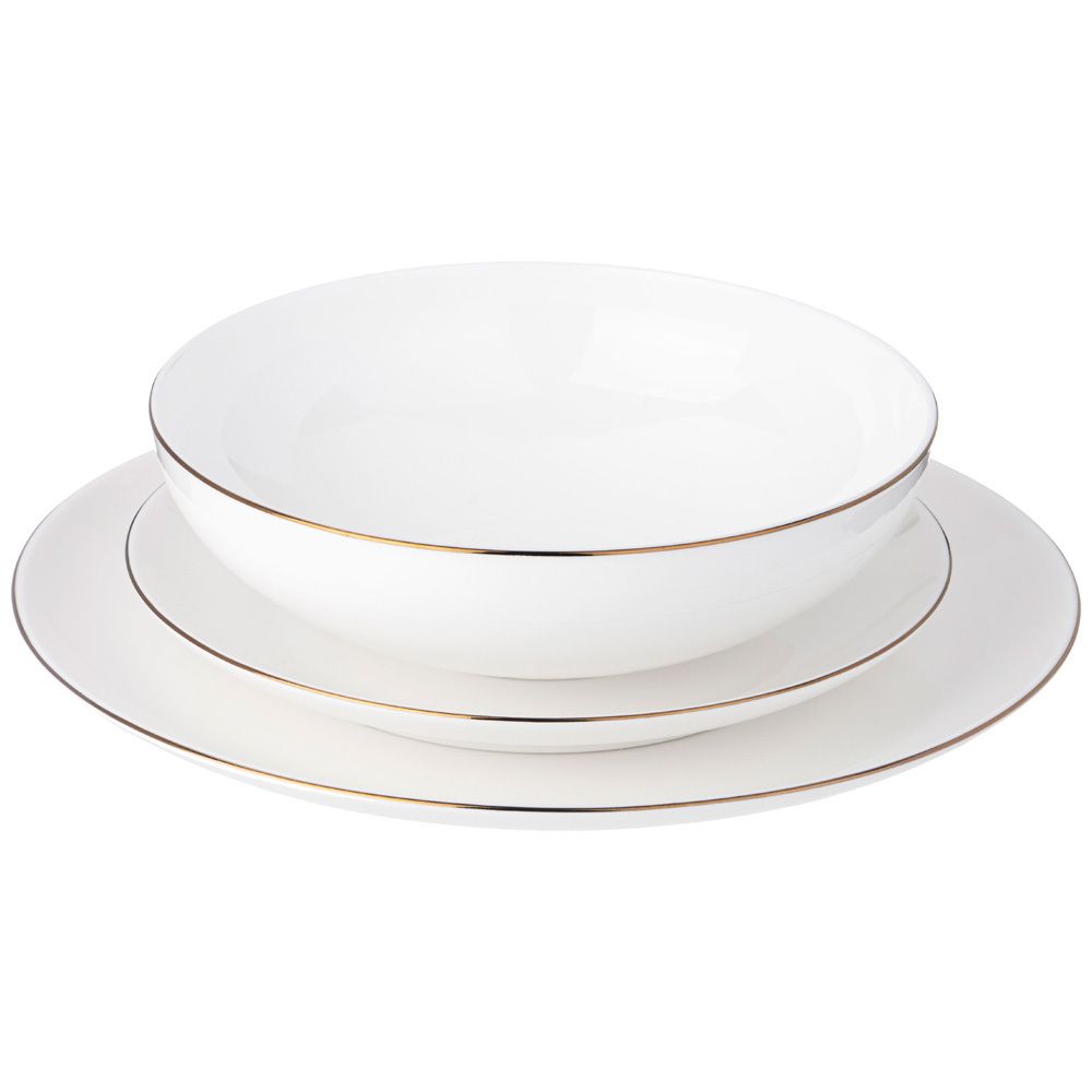 НАБОР ПОСУДЫ LEFARD "КРИСТАЛ'' ГОЛД ОБЕДЕННЫЙ НА 6 ПЕР. 18 ПР.