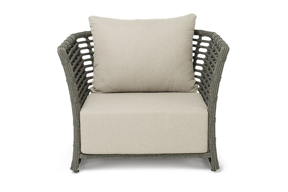 "Валенсия" кресло из искусственного ротанга, цвет серый