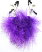 Зажимы для сосков с фиолетовым пушком