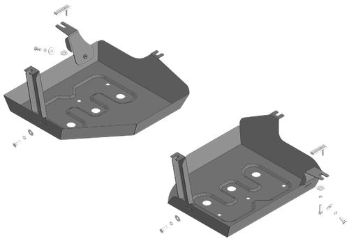 защита топл. бака 2 мм, Сталь. для Haval H3 2024-н.в. MOTODOR.73109
