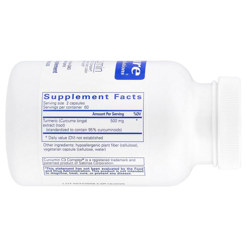 Pure Encapsulations, Куркумин, 120 капсул (250 мг на капсулу)