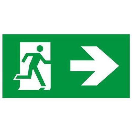 Этикетка самоклеящаяся INFO-SSA-128 бэклит 259х135мм Человек-стрелка зел. SSA-103 ЭРА Б0064725