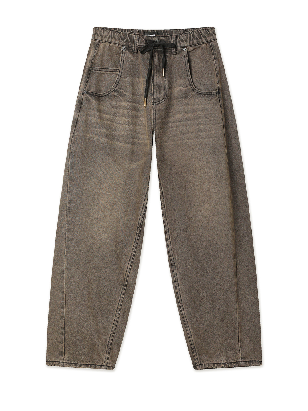 Женские Джинсы Washed Brown Elasticated Balloon