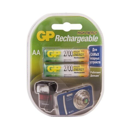 Аккумулятор GP R-06 (АА) GP Rechargeable 2700mAh, блистер, цена за 1 шт