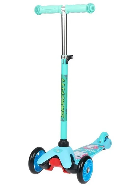 Cамокат GRAFFITI «Пони», колёса PU 120/80 мм, ABEC 7