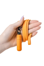 Оранжевая вибропуля на ремешке - 5,5 см. (Цвет: оранжевый)